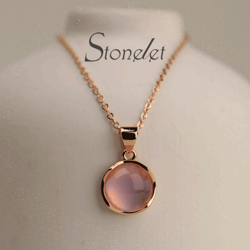 Stonelet Cat's Eye Pendant Necklace Elegant Lightweight Versatile Chic Dainty Luxurious Collarbone 2025 Daily Party Gift Accessory