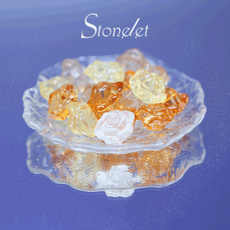 Stonelet DIY Bead Box(1oz) – Mixed Aesthetic Healing Energy Stones for Bracelet Making | Ins-Style, Relaxing, Creative Jewelry DIY Kit-9027