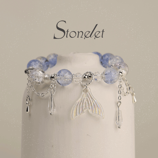 Stonelet Love in Deep Space Bracelet Dreamy Tassel Mermaid Tail Beads Aesthetic Fantasy Inspired Unique Gift from the Stars-6004