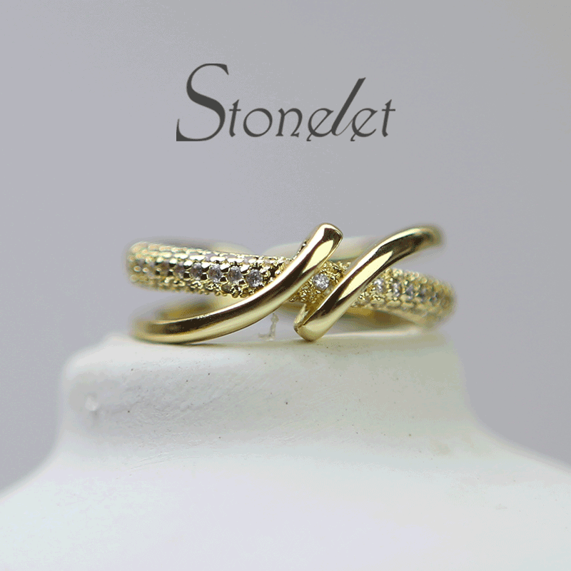 Stonelet Minimalist Band Ring Adjustable Elegant Trendy Unique Chic 2025 Daily Street Date Gift Accessory