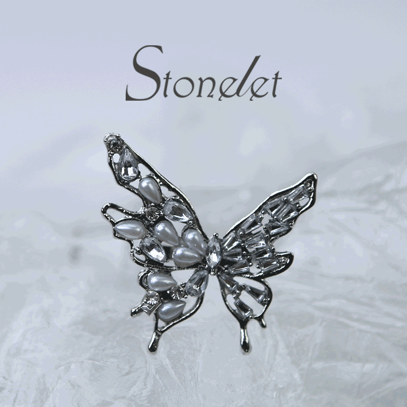 Stonelet Butterfly Statement Ring Adjustable Elegant Luxe Bold Unique Chic Daily Party Date Gift Accessory