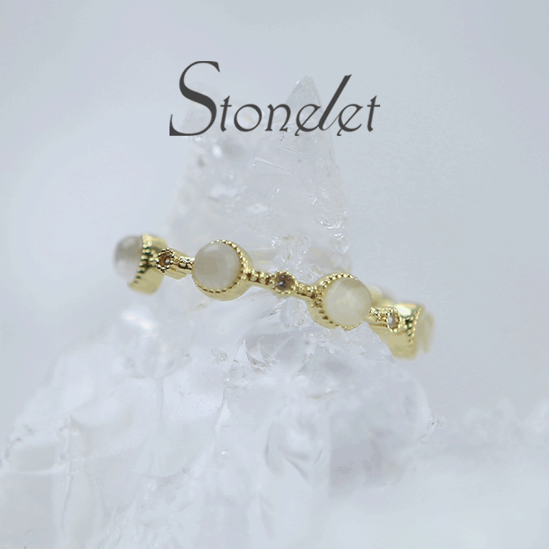 Stonelet Cat Eye Baroque Ring Adjustable Vintage French Unique Elegant Charming Daily Date Gift Accessory