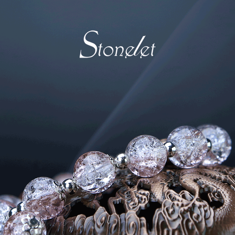 Stonelet Pink Blue Galaxy Star Bracelet Icy Glossy Beads Dreamy Sweet Style Unique Design Chic Gift for Best Friends-6022