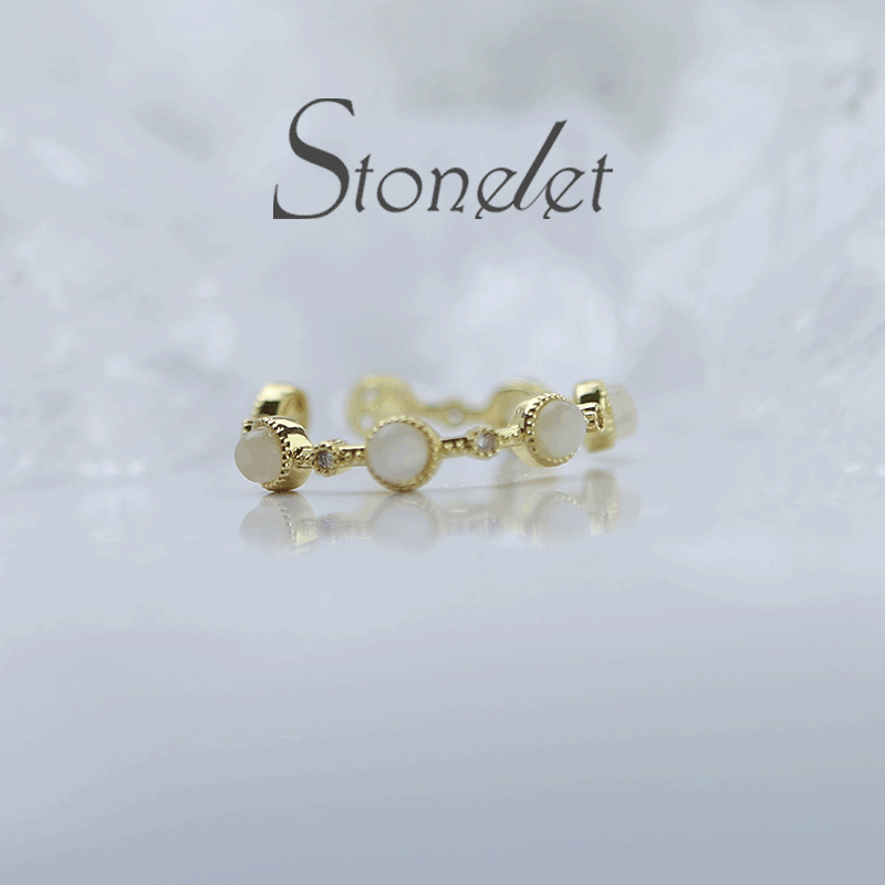 Stonelet Cat Eye Baroque Ring Adjustable Vintage French Unique Elegant Charming Daily Date Gift Accessory