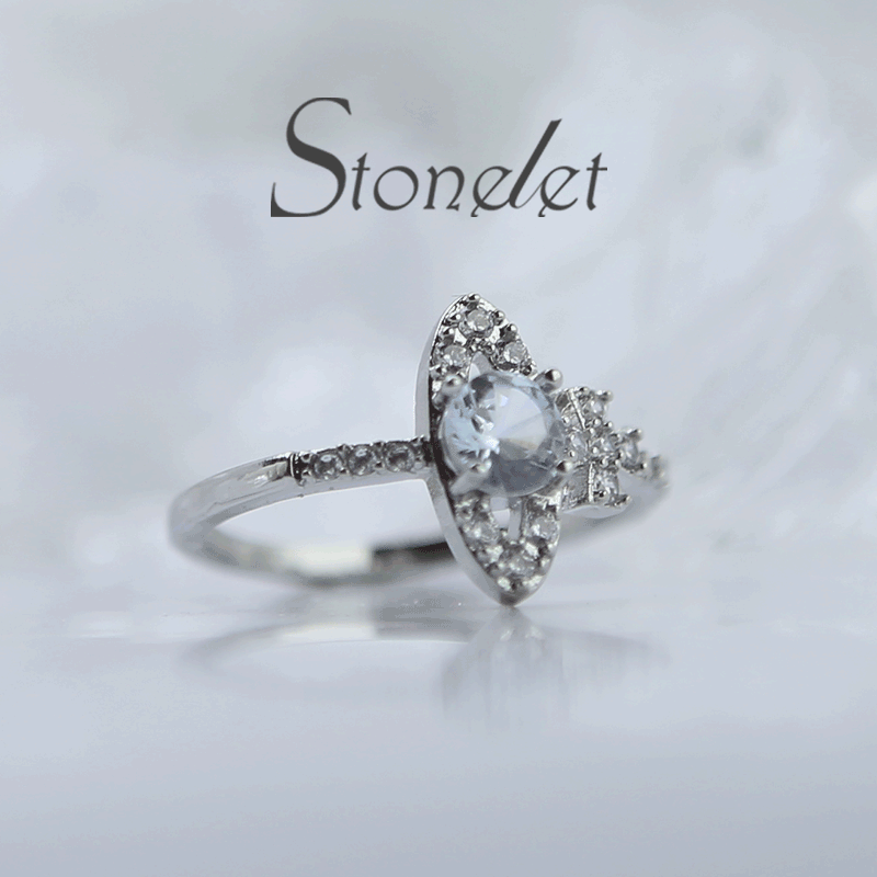 Stonelet Saturn Sparkling Ring Adjustable Planet Inspired Chic Unique Elegant Dainty Couple Date Gift Accessory